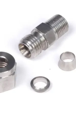 Exclusive Haltech 1/4in Stainless Compression 1/8in NPT Thread Fitting Kit w/Nut & Ferrule