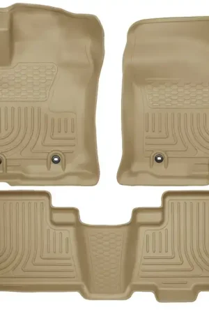 Flash Sale Husky Liners 2013 Toyota 4Runner WeatherBeater Tan Front & 2nd Seat Floor Liners