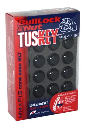 Project Kics 16 LUGS + 4 LOCKS Tuskey Black Bullock And Nut Set - 14X1.50 Buy Direct