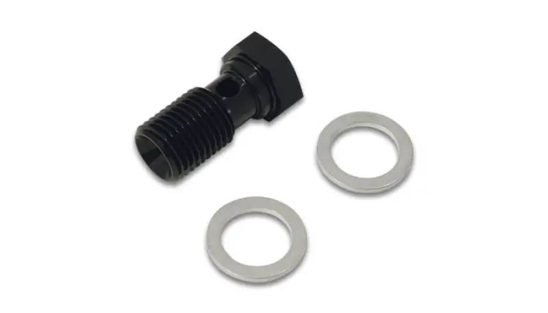 Viral Vibrant Aluminum Banjo Bolt w/ 2 Washers (M12x1.5 20mm LG) - Anodized Black