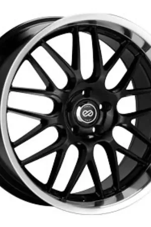 Enkei Lusso 18x8 45mm Offset 5x112 Bolt Pattern 72.6 Bore Black w/ Machined Lip Wheel Best Price