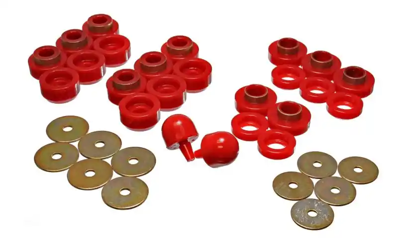 Energy Suspension 97-06 Jeep Wrangler YJ & TJ Red Body(cab) Mount Set Fast Shipping