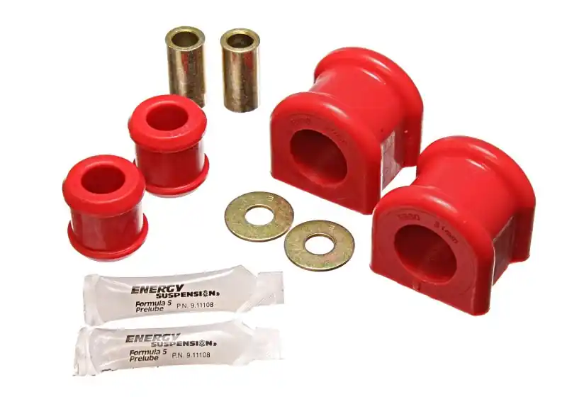 Weekend Sale Energy Suspension 07-11 Jeep Wrangler JK Red Front 31mm Sway Bar and End Link Bushing Set