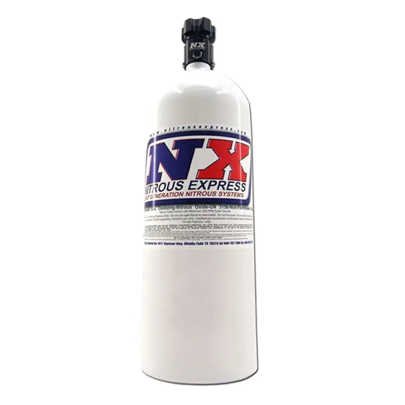 Nitrous Express 15lb Bottle w/Lightning 500 Valve (6.89 Dia x 26.69 Tall) w/ -6 AN Nipple Big Sale