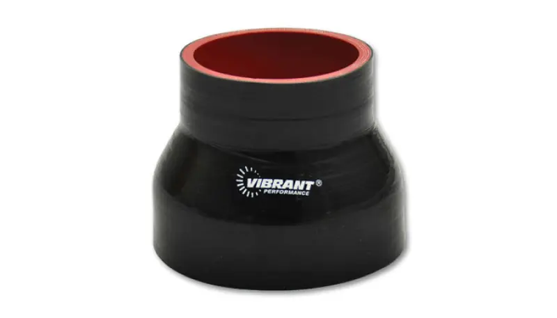 Vibrant Silicone Reducer Coupler 4.50in ID x 3.00in ID x 3.00in Long - Black Direct From Factory