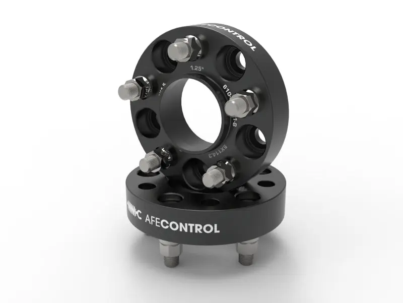 aFe CONTROL Billet Aluminum Wheel Spacers 5x114.3 CB70.5 1.25in - 15-24 Ford Mustang/20-23 Explorer Original