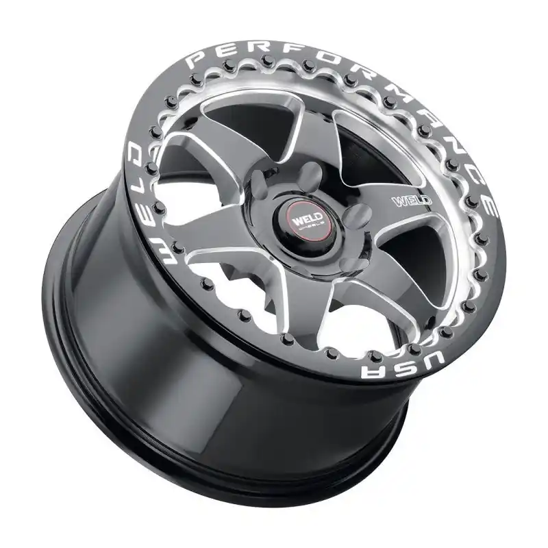 Bargain Weld S909 17x10 Ventura 6 Beadlock 6x139.7 ET25 BS6.50 Gloss BLK MIL DIA 106.1