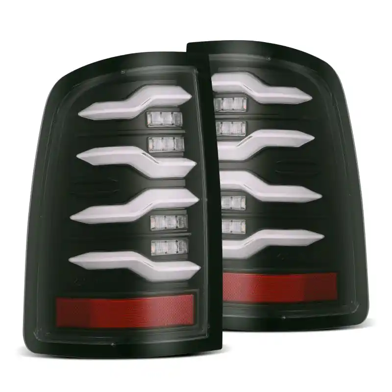 AlphaRex 09-18 Dodge Ram Luxx-Series LED Tail Lights Black w/ Activation Light & Sequential Signal Mega Sale