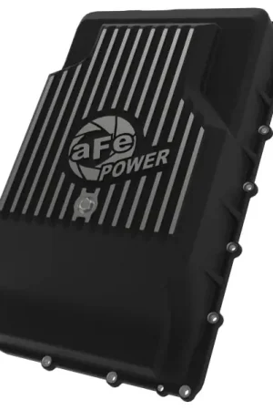 aFe 17-24 Ford F-150 10R60/10R80 Pro Series Rear Transmission Pan Black w/ Machined Fins Limited Offer