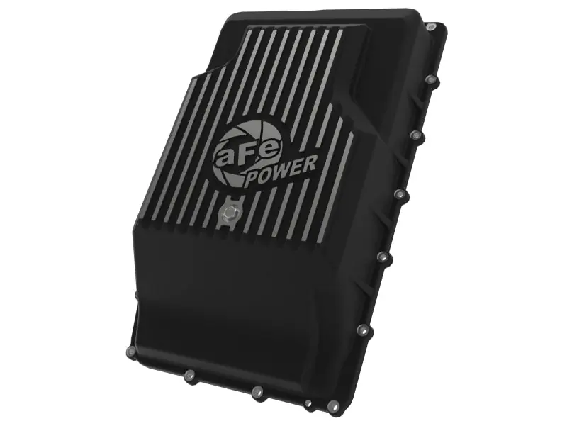 aFe 17-24 Ford F-150 10R60/10R80 Pro Series Rear Transmission Pan Black w/ Machined Fins Limited Offer
