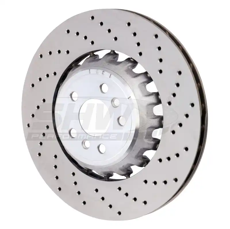 Weekend Sale SHW 2020 BMW X5 M 4.4L Right Rear Cross-Drilled Lightweight Brake Rotor (34208074286)