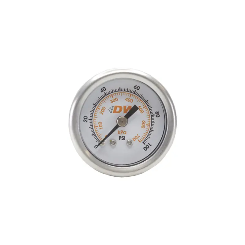 Popular DeatschWerks 0-100 PSI 1/8in NPT Mechanical Fuel Pressure Gauge 1.5in Diameter Black Housing