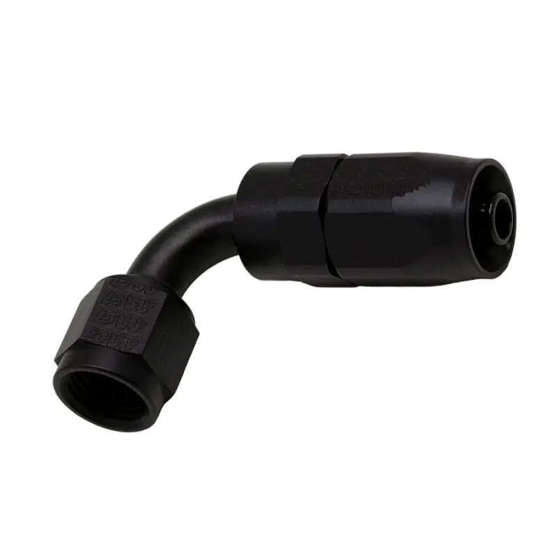DeatschWerks 6AN Female Swivel 90-Degree Hose End CPE - Anodized Matte Black Limited Time