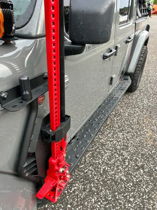 Go Rhino 18-24 Jeep Wrangler JL/JLU/JT Front Fender Jack Mount for Hi-Lift Jack - Tex. Blk Weekend Sale