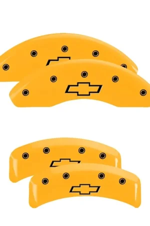 MGP 4 Caliper Covers Engraved Front & Rear Cursive/Charger Red finish silver ch Limited Offer