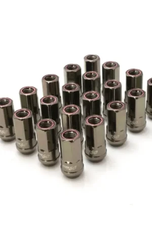 Mega Sale Wheel Mate Muteki HR50 Open End Lug Nuts - Titanium Chrome w/ Red Ring 14x1.50