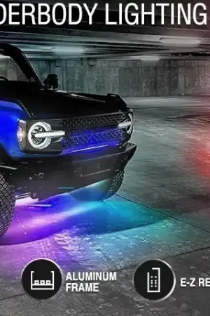 ColorSMART Chasing Pattern RGB LED Aluminum Solid Underbody Kit with Key Card RGB Remote and Bluetooth App Control Race Sport Lighting Top Pick