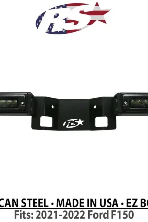 Budget 2021-2022 Ford F150 Hitch Bar Reverse 7in LED Flood Lighting Heavy Duty Bolt-On Blacked Out Kit with Heated Lens and Dual End Light Cap