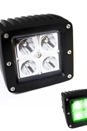 Crafted GREEN X-Hunter Series LED 3x3in 16-Watt 4-LED Cube Spot Light Race Sport Lighting