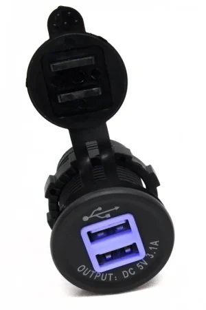 2 Port USB Socket 3.1A Input: DC12V/24V Output: DC5V 3.1A totally 4led inside Best Choice