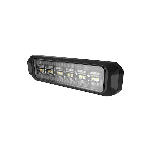 ARC Lighting BB6110B Work Bar Strobe 4 Slim, 4" Ultra Slim Strobe Light, Amber/White (1EA) Brand New