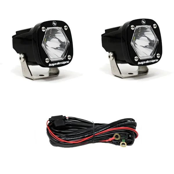 Sale Baja Designs 387801 S1 Black LED Auxiliary Light Pod Pair