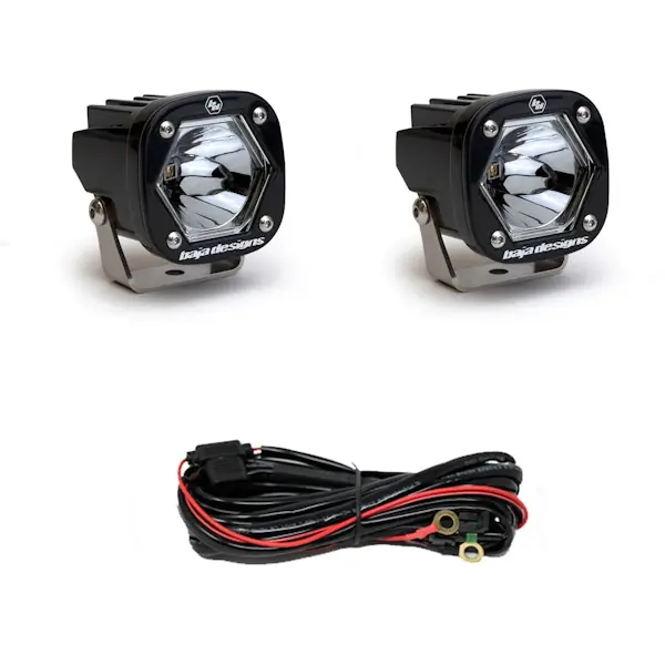 Baja Designs 387807 S1 Black Laser Auxiliary Light Pod Pair Certified