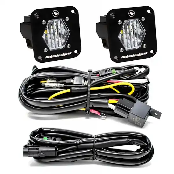 Certified Baja Designs 387808 S1 Black Flush Mount LED Light Pod Reverse Kit