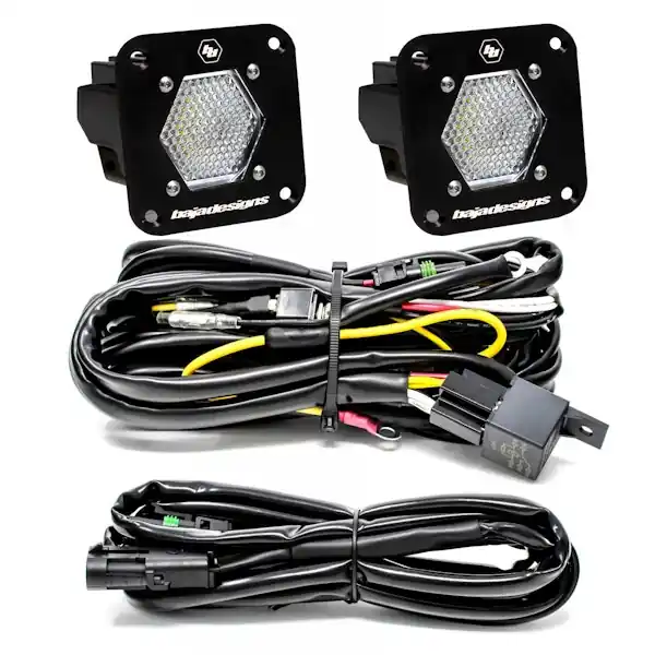 Baja Designs 387809 S1 Black Flush Mount LED Light Pod Reverse Kit Final Sale