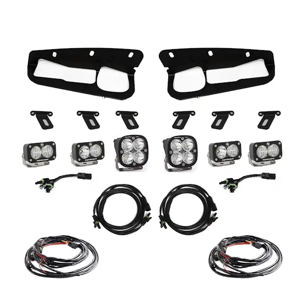 Free Delivery Baja Designs 447763 Squadron Pro/Dual S2 Sport Steel Bumper Fog Pocket Light Kit