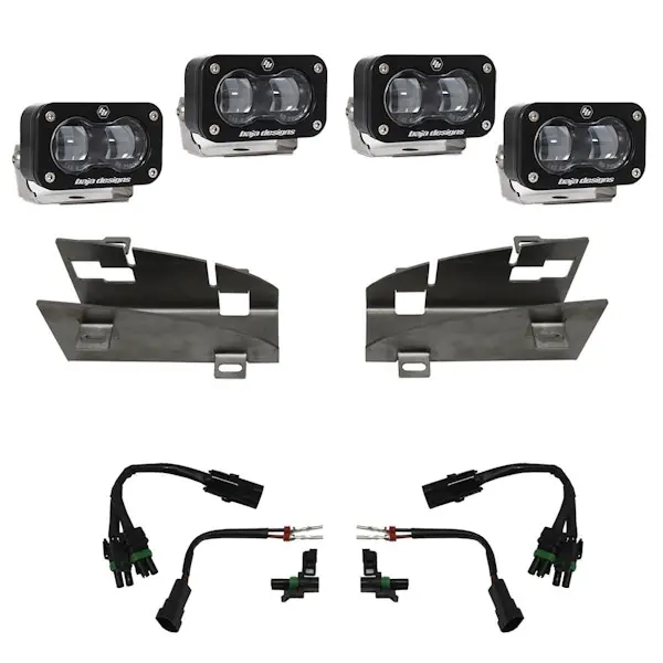 Free Shipping Baja Designs 448164 Dodge/Ram Dual S2 SAE Fog Pocket Light Kit