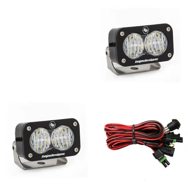 Baja Designs 487805 S2 Pro Black LED Auxiliary Light Pod Pair Certified
