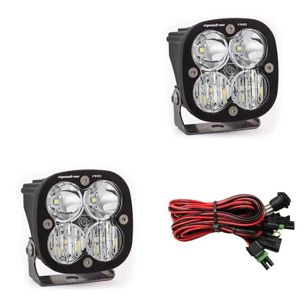Warranty Included Baja Designs 497803 Squadron Pro Black LED Auxiliary Light Pod Pair