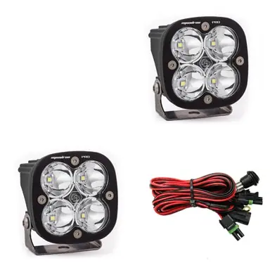 Free Returns Baja Designs 497806 Squadron Pro Black LED Auxiliary Light Pod Pair