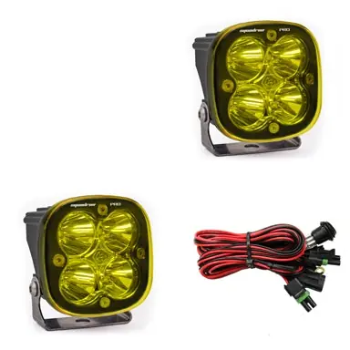 Same Day Shipping Baja Designs 497811 Squadron Pro Black LED Auxiliary Light Pod Pair