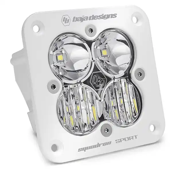 Free Returns Baja Designs 551003WT Squadron Sport White Flush Mount LED Auxiliary Light Pod