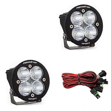 Instant Buy Baja Designs 587801 Squadron-R Sport Black LED Auxiliary Light Pod Pair