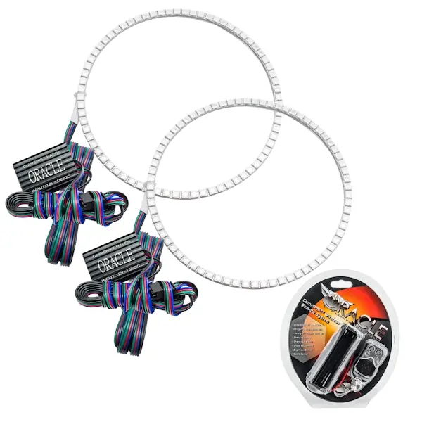 Oracle Lighting 1214-330 Wrangler JL/Gladiator JT LED Surface Mount Headlight Halo Kit - ColorSHIFT RF Grab Now
