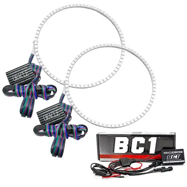Oracle Lighting 1214-335 Wrangler JL/Gladiator JT LED Surface Mount Headlight Halo Kit - ColorSHIFT BC2 Don’t Miss Out