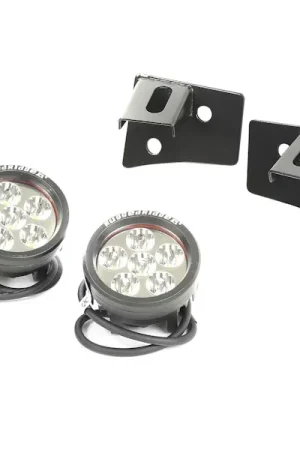 Rugged Ridge 11027.11 Windshield Bracket LED Kit, Black, Round Crafted