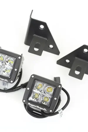 Rugged Ridge 11027.12 Windshield Bracket LED Kit, Black, Square Best Seller