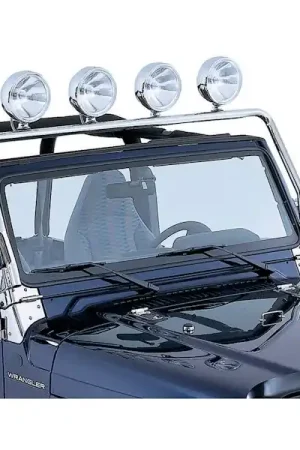 Hot Deal Rugged Ridge 11138.01 Full Frame Light Bar; Stainless Steel; 97-06 Jeep Wrangler TJ