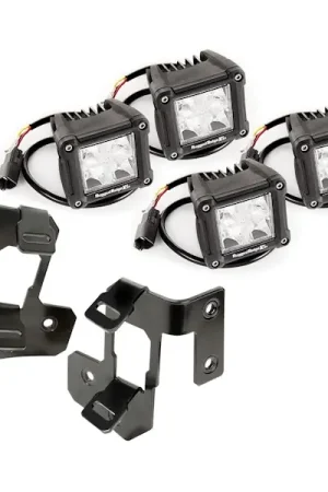 Bargain Rugged Ridge 11232.18 A-Pillar Light Mount Kit, Black, Dual Cube