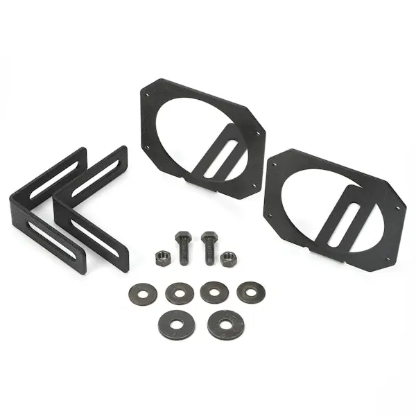 Get Yours Rugged Ridge 11232.23 LED Light Mount Brackets; Circle; 07-17 Jeep Wrangler JK