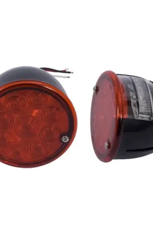 Hot Picks Rugged Ridge 12403.84 LED Tail Light Set; 46-75 Willys/Jeep CJ Models