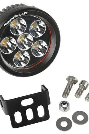New Release Rugged Ridge 15209.01 3.5 Inch Round LED Driving Light; 18 Watt; 1040 Lumens