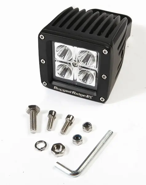 Price Cut Rugged Ridge 15209.03 3 Inch Square LED Driving Light; 16 Watt; 840 Lumens