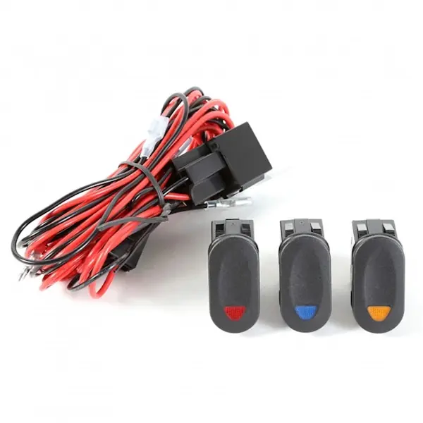 Cheap Rugged Ridge 15210.73 Light Installation Wiring Harness Kit; 3 Lights