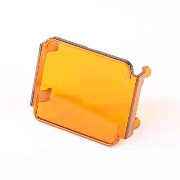 Rugged Ridge 15210.67 3 Inch Square LED Light Cover; Amber Money Back Guarantee
