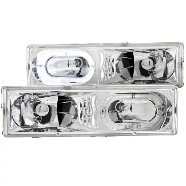 AnzoUSA 111006 Crystal Headlights Chrome with Halo Modern